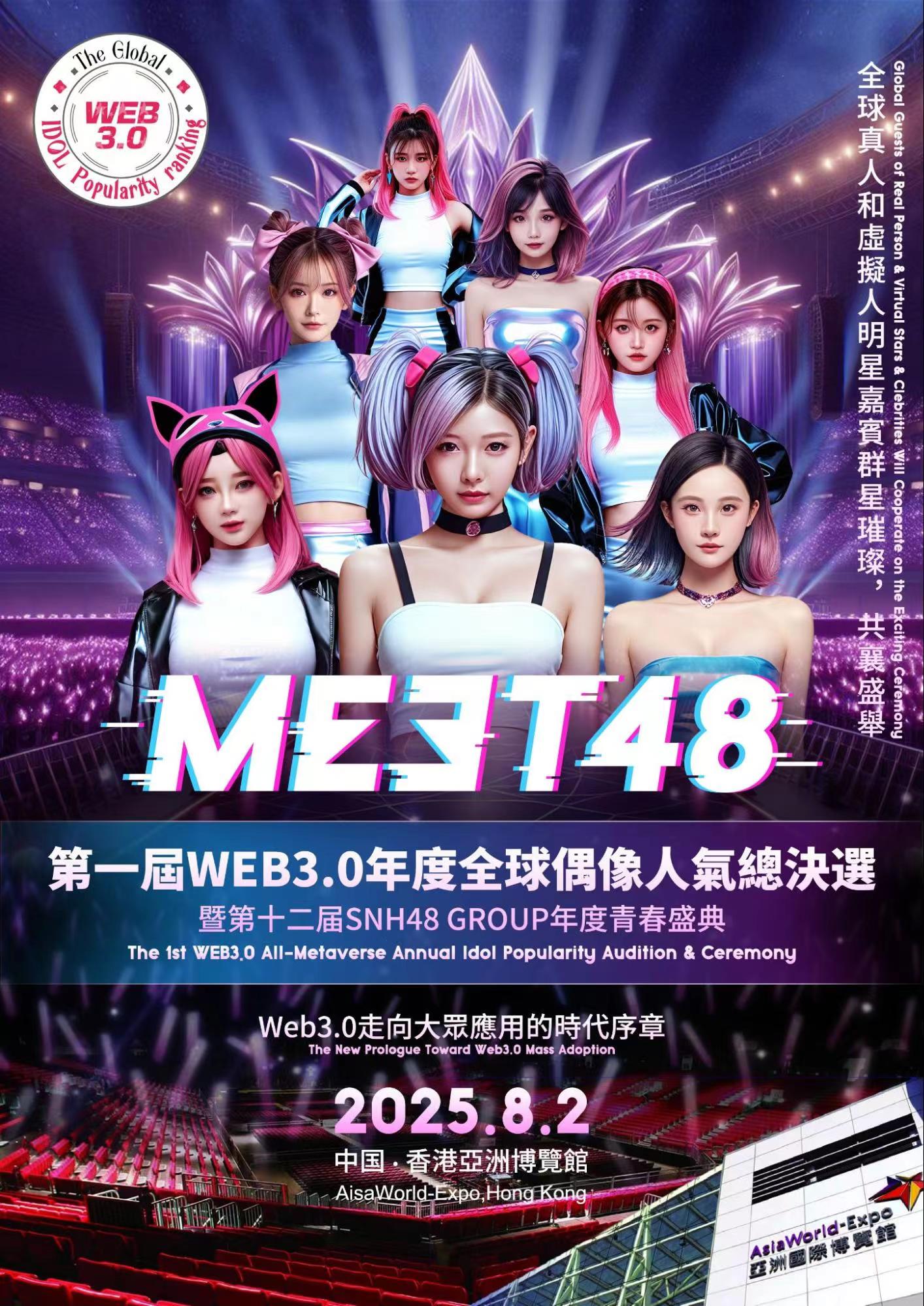 MEET48 GIPR2票选创纪录，位列全球社交类Dapp前三，并官宣明年在香港举办全球元宇宙票选