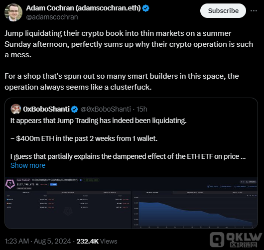 Jump Crypto大规模转移加密资产引发社区猜测