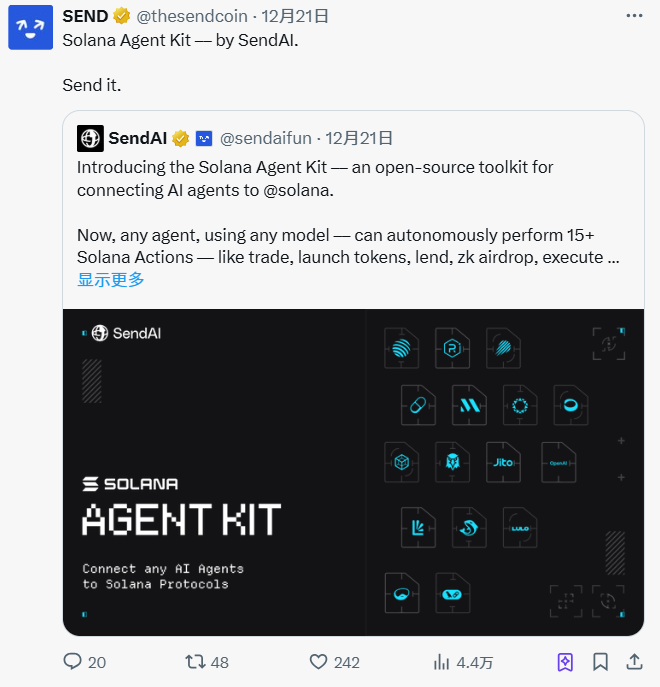 Solana All-Stars Support, Take a Look at SendAI’s New Product Solana Agent Kit