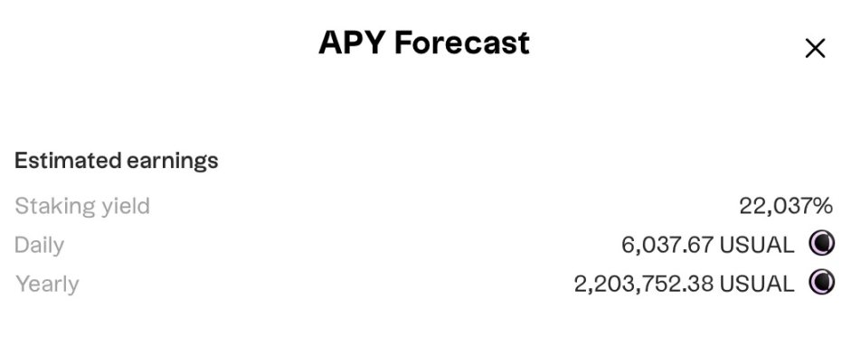 质押APY高达22037%、币价逆势暴涨46%，一文揭开USUAL的数学魔术