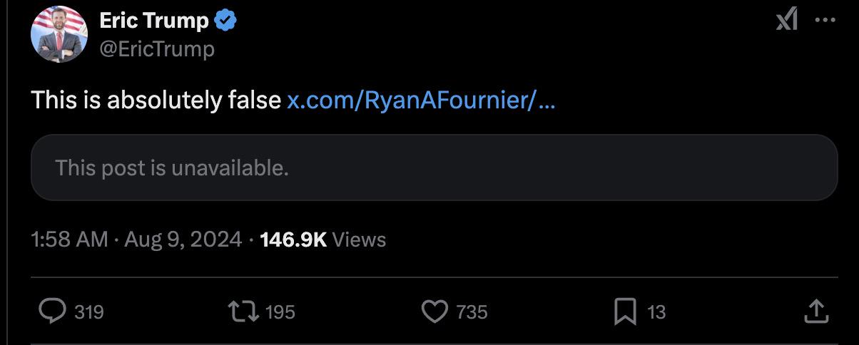 “保镖币”骗局？特朗普知名铁粉Ryan Fournier陷MEME代币欺诈风波